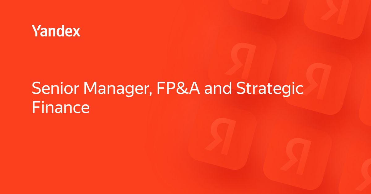 Senior Manager, FP&A and Strategic Finance