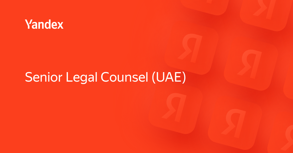Senior Legal Counsel (UAE)